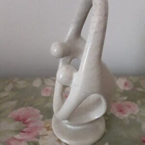 Hand Carved Soapstone Dancing Lovers Figurine - Made in Kenya